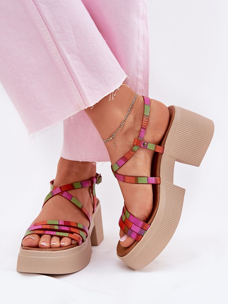 Sandály na podpatku  model 215023 Step in style 