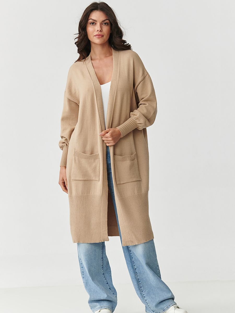Svetr na zapínání  model 218105 Makadamia 
