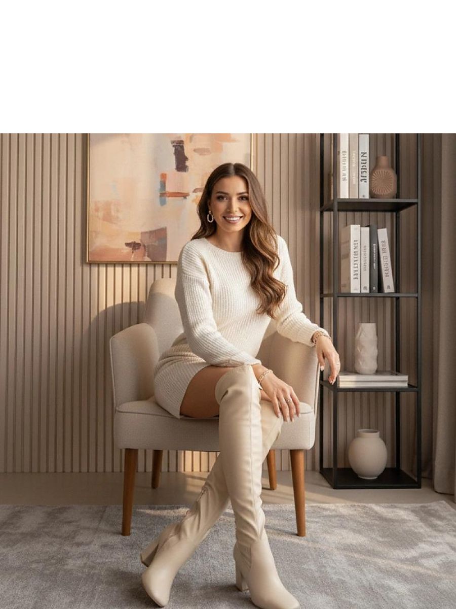 Kozačky na podpatku  model 221677 Solea 