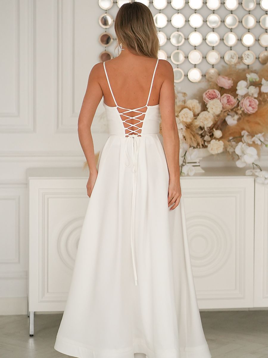Long dress model 224296 Bicotone 