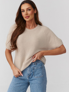 Svetr s krátkým rukávem  model 224077 Makadamia 