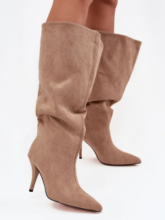 Kozačky na podpatku model 219852 Step in style