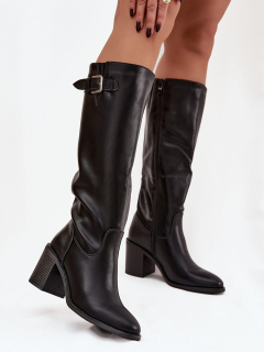 Kozačky na podpatku model 220722 Step in style